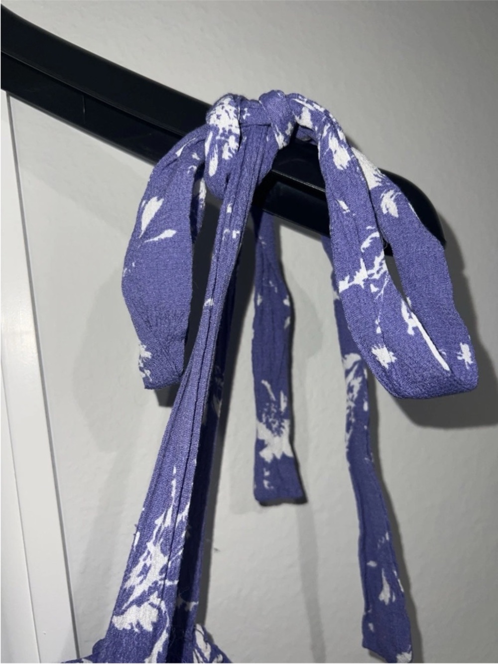 We The Free Lavender Floral Smocked Tie-Strap Wide-Leg Jumpsuit - Picture 6 of 8